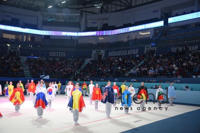 Baku hosts opening ceremony of FIG  Rhythmic Gymnastics World Cup  in Baku Azerbaijan Baku april 19  2024 